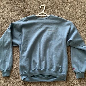 light blue champion crewneck